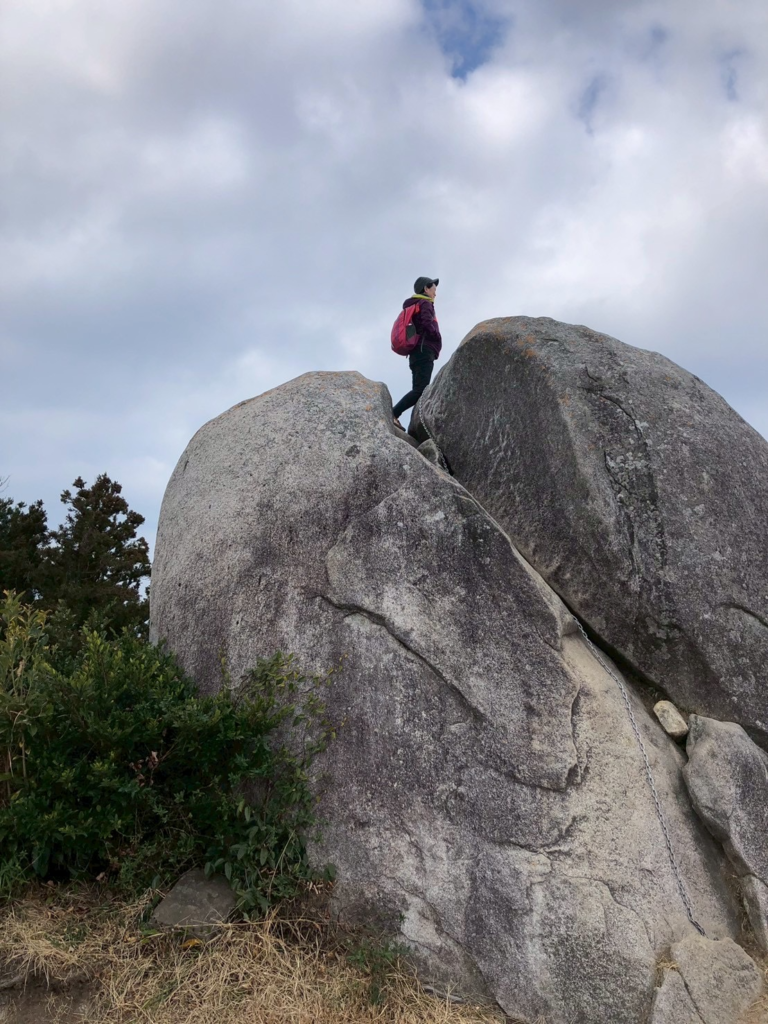 山頂の岩からの展望